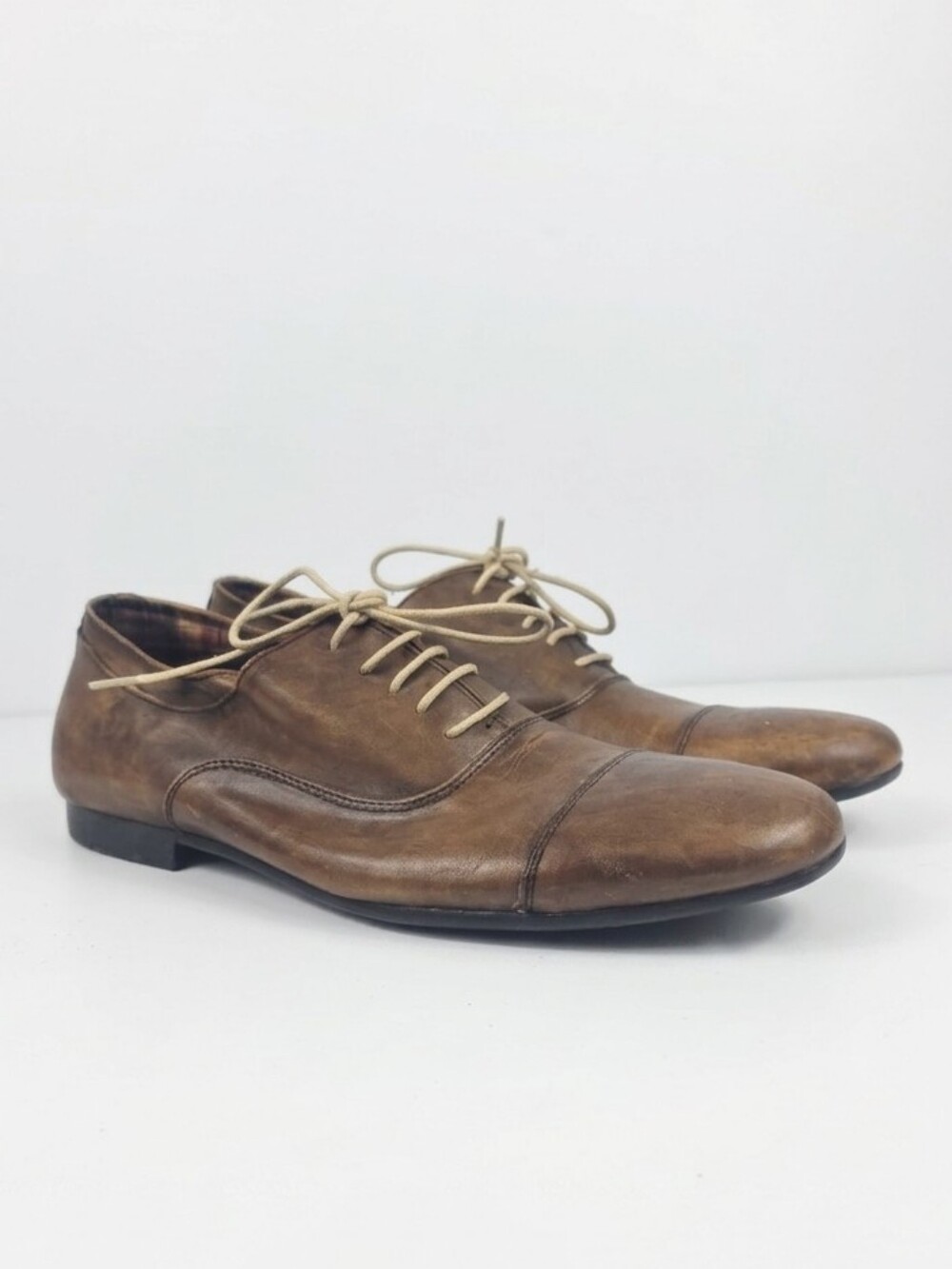 Bed Stu Goodman Distressed Brown Leather Men's Casual Shoes Size 9.5